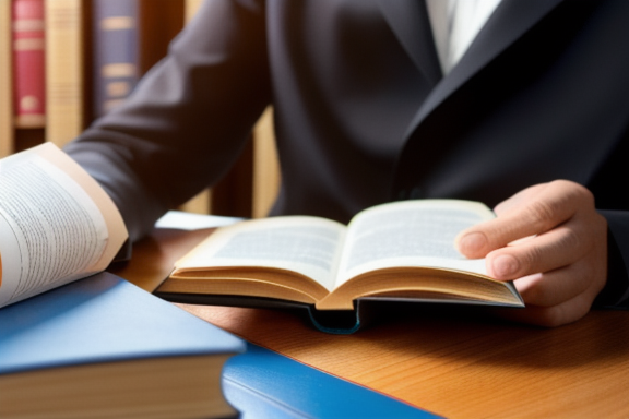 Person reading a book about licensing contracts