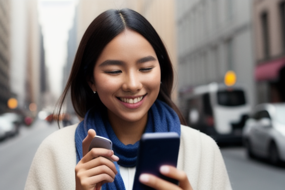 Person using a smartphone