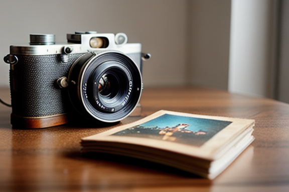 Vintage camera and old photographs