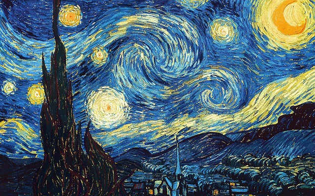 Artes visuais: artistas como Vincent van Gogh deixaram um legado impressionante de pinturas icônicas, como Céu Estrelado.