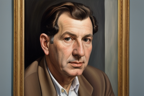 Portrait painting by Lucian Freud