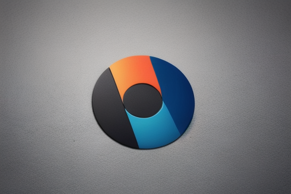 Minimalist logo with solid and contrasting colors