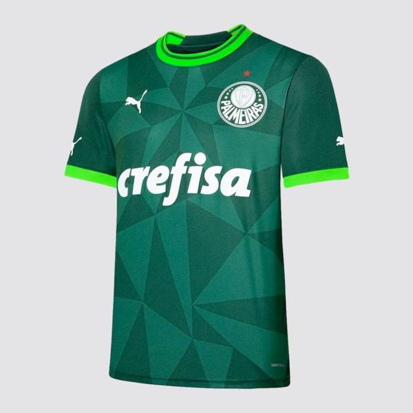 Camisa do Palmeiras 2023, com a estrela acima do escudo 